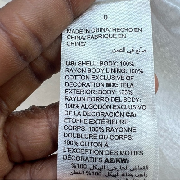 Chico's Open Front Blouse White Double Layer Beaded Sheer Boho Women Size Small - Picture 9 of 12